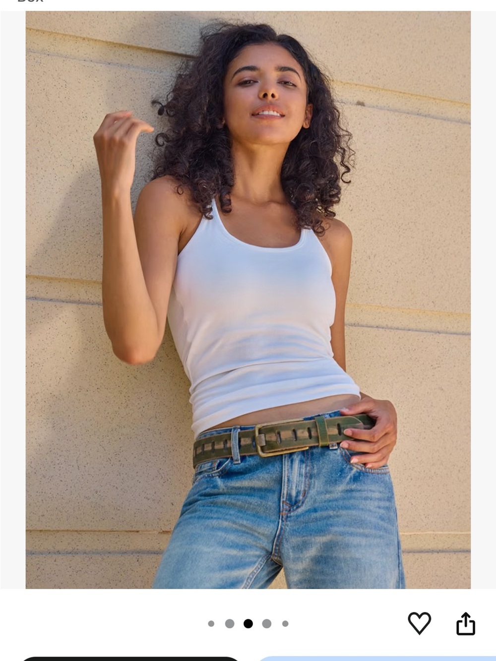 Women's Olive Green Canvas Belt with Metal Buckle
